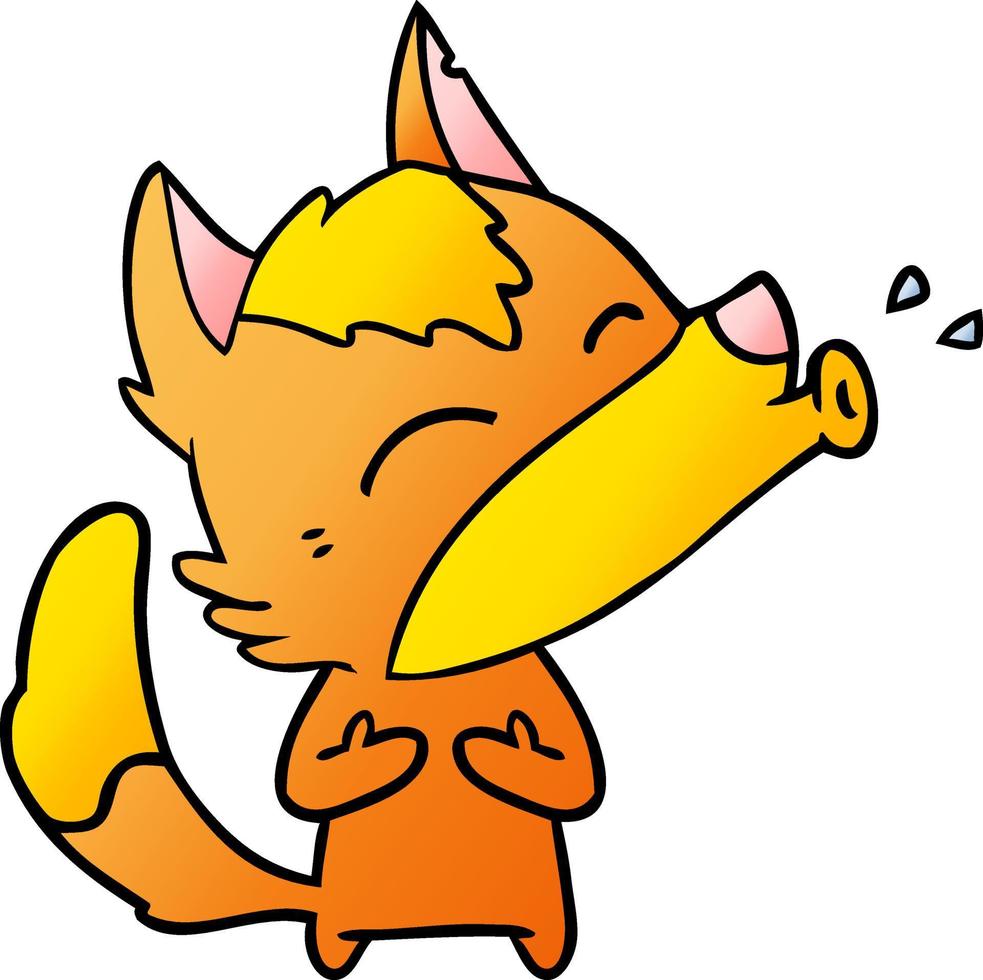 fox cartoon character vector