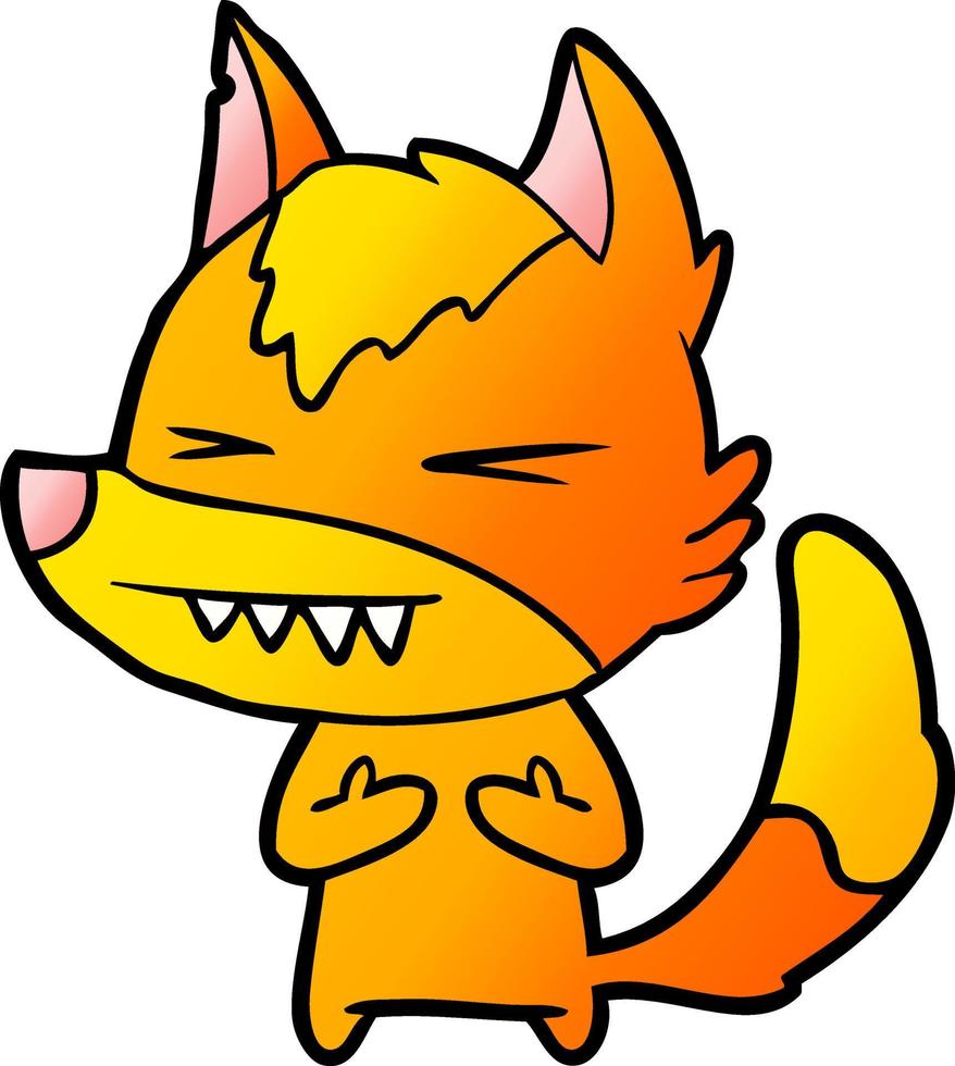 fox cartoon character vector