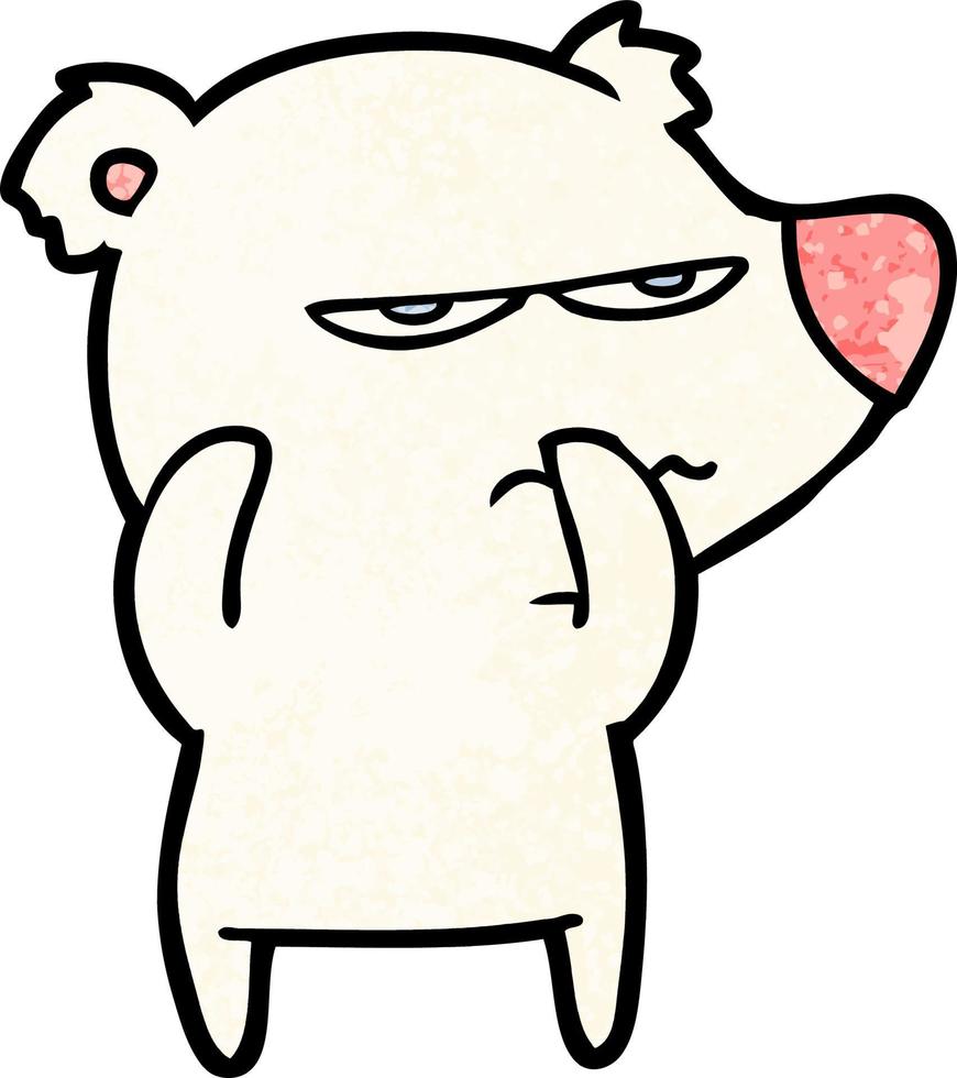 angry bear polar cartoon vector