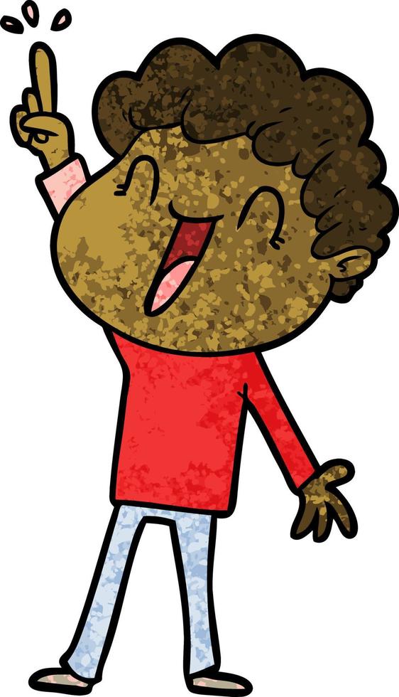 cartoon happy man vector