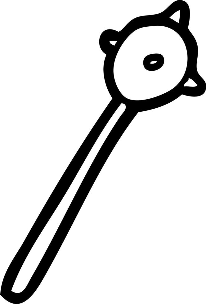 cartoon medieval mace vector