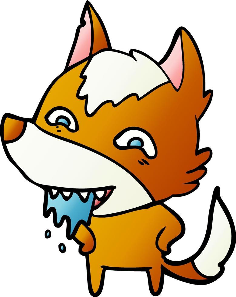 fox cartoon character vector