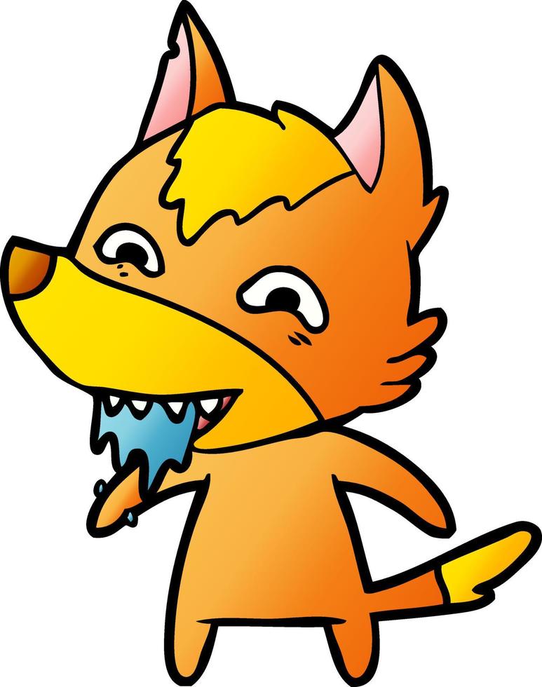 fox cartoon character vector