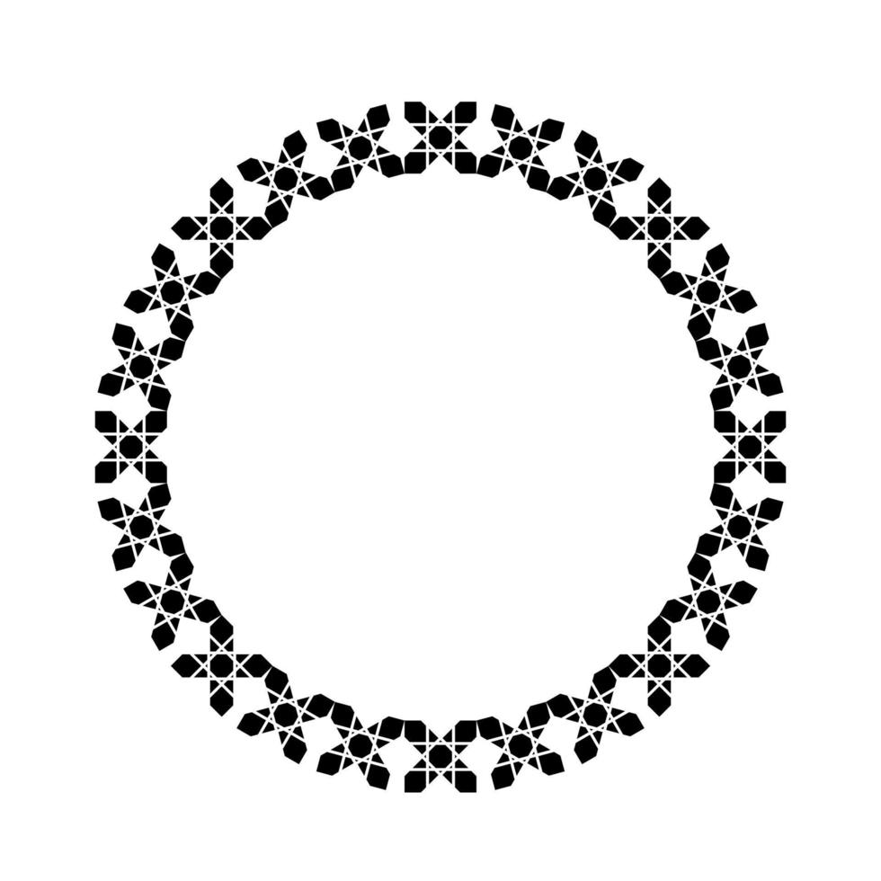 Circle Shape Ornamental Motive Pattern. Decoration for Interior, Exterior, Carpet, Textile, Garment, Cloth, Silk, Tile, Plastic, Paper, Wrapping, Wallpaper, Pillow, Sofa, Background, Ect. Vector