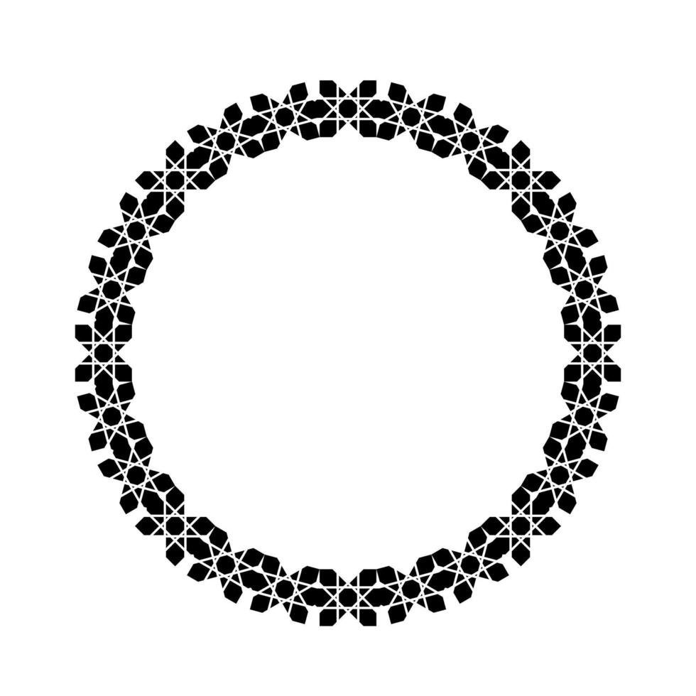 Circle Shape Ornamental Motive Pattern. Decoration for Interior, Exterior, Carpet, Textile, Garment, Cloth, Silk, Tile, Plastic, Paper, Wrapping, Wallpaper, Pillow, Sofa, Background, Ect. Vector