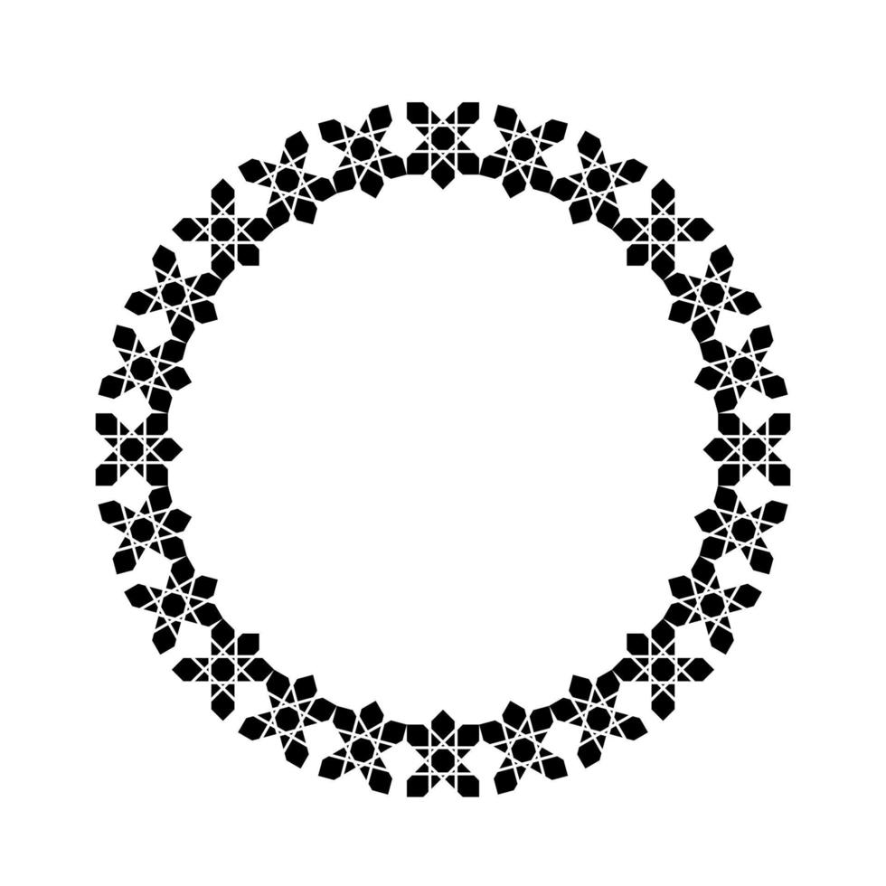 Circle Shape Ornamental Motive Pattern. Decoration for Interior, Exterior, Carpet, Textile, Garment, Cloth, Silk, Tile, Plastic, Paper, Wrapping, Wallpaper, Pillow, Sofa, Background, Ect. Vector