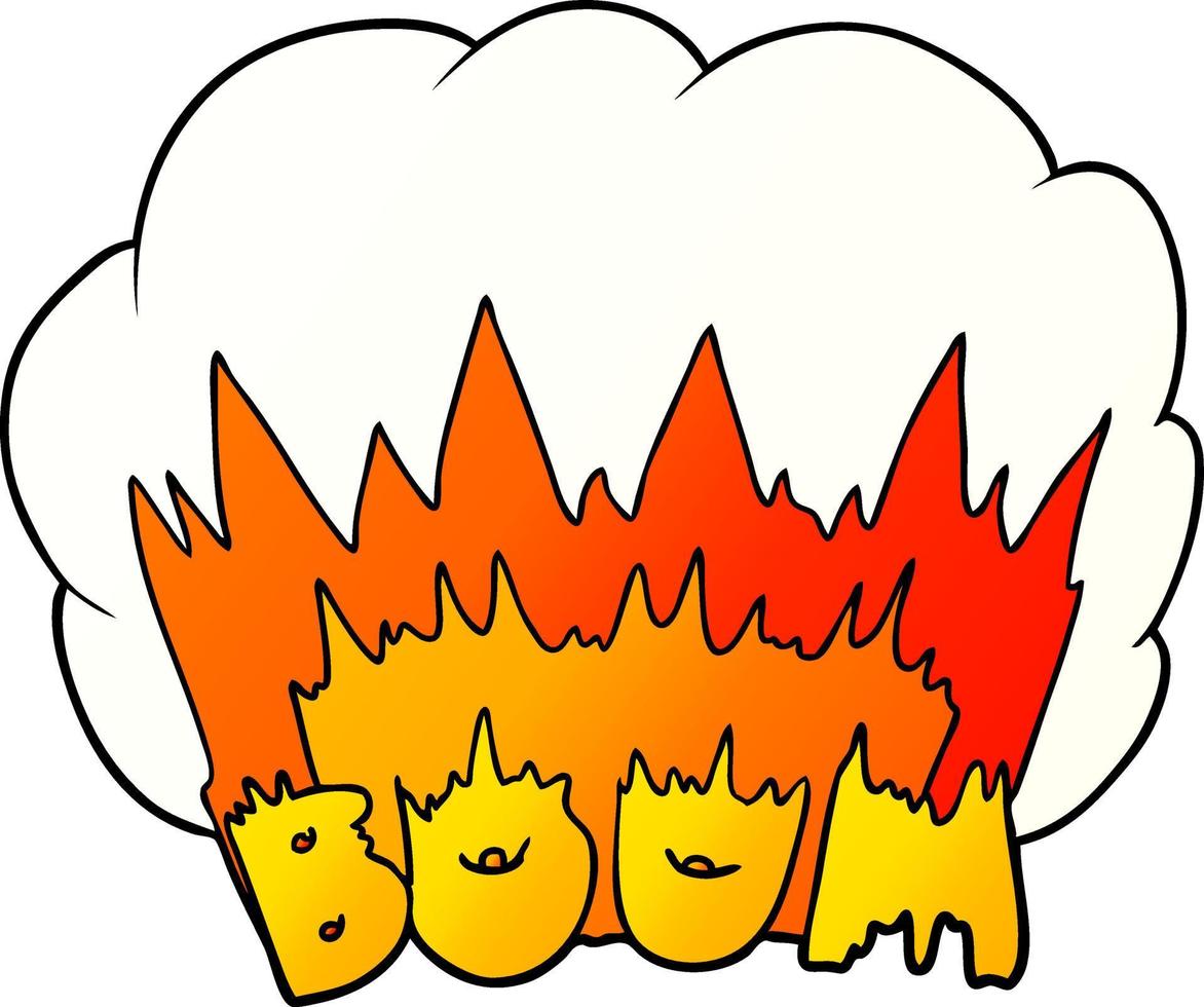 cartoon boom explosion vector