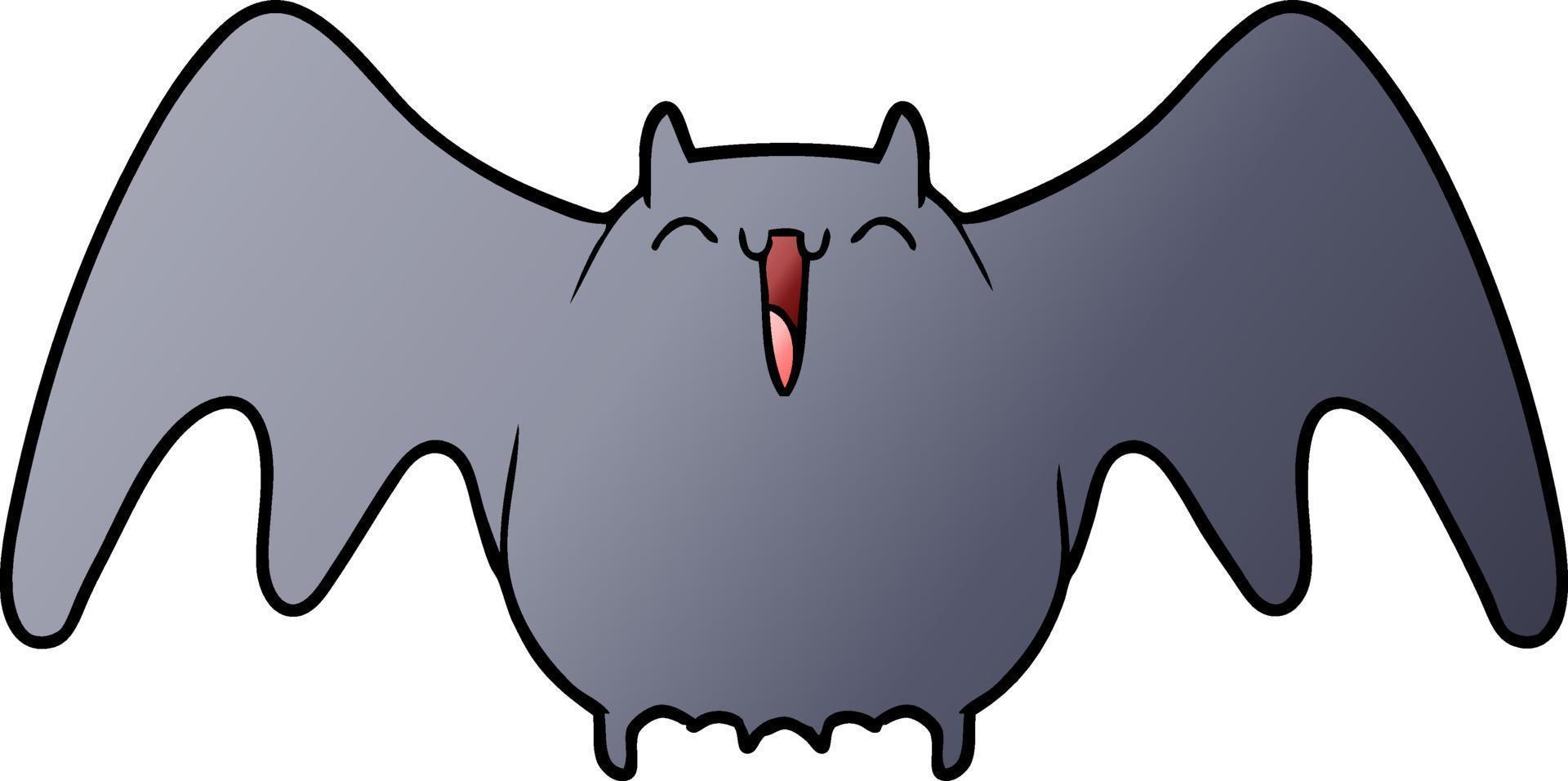 murciélago espeluznante de dibujos animados vector