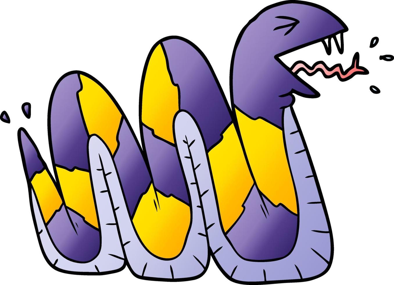 cartoon hissing snake vector