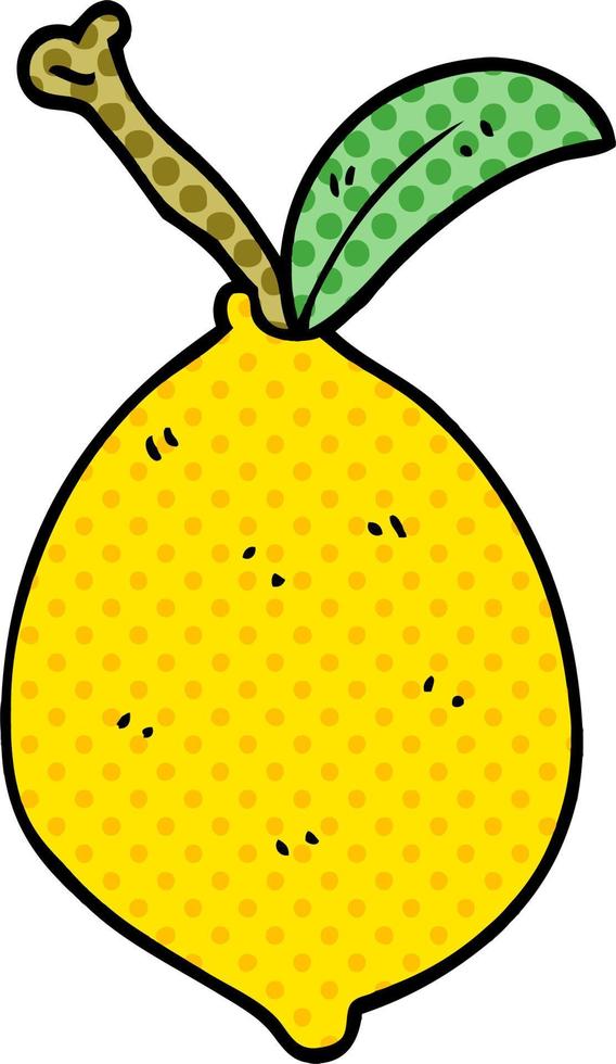 cartoon doodle organic lemon vector