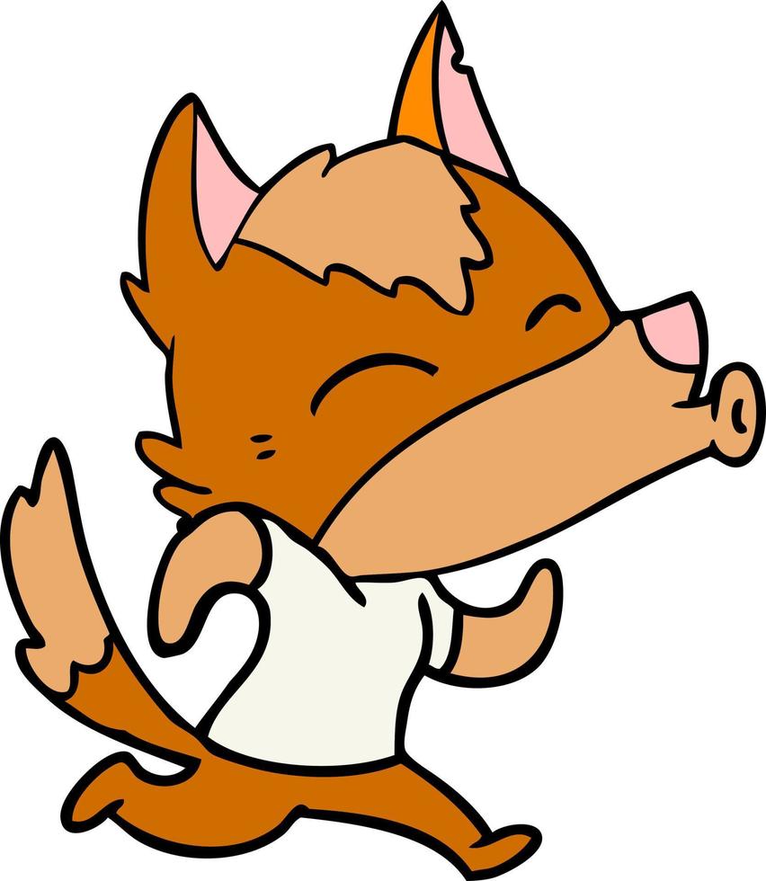 fox cartoon character vector