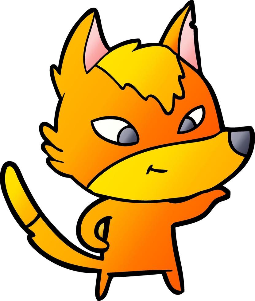 fox cartoon character vector