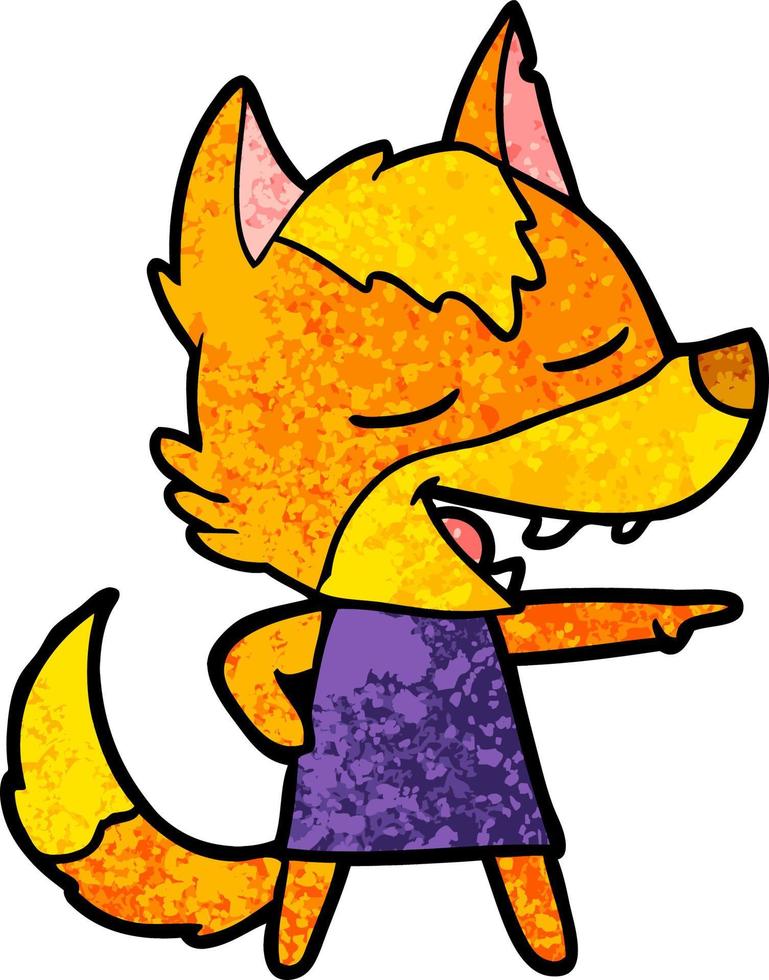 fox cartoon character vector