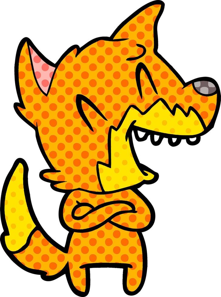 fox cartoon character vector