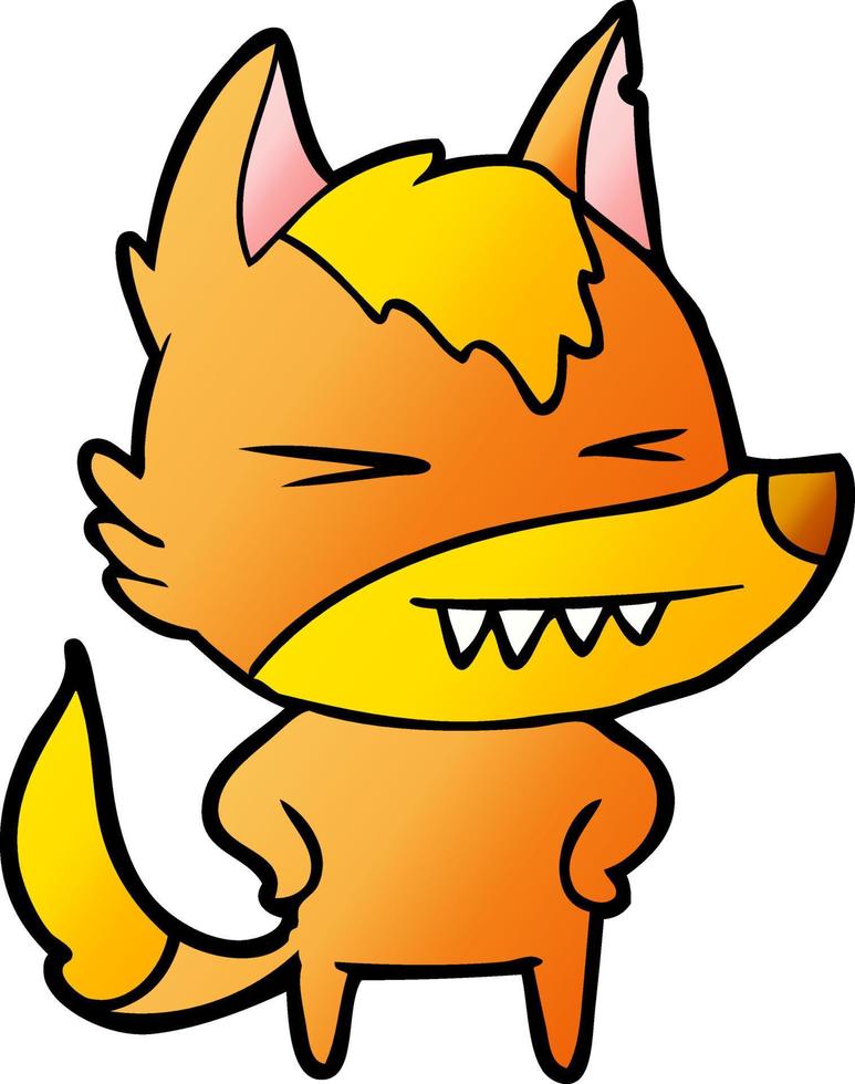 fox cartoon character vector