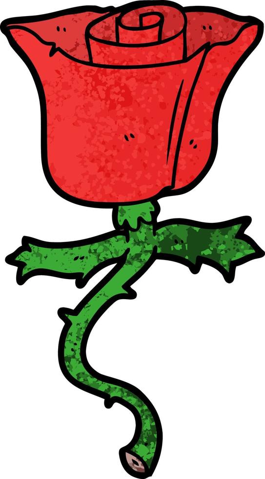 rosa de dibujos animados con espinas vector