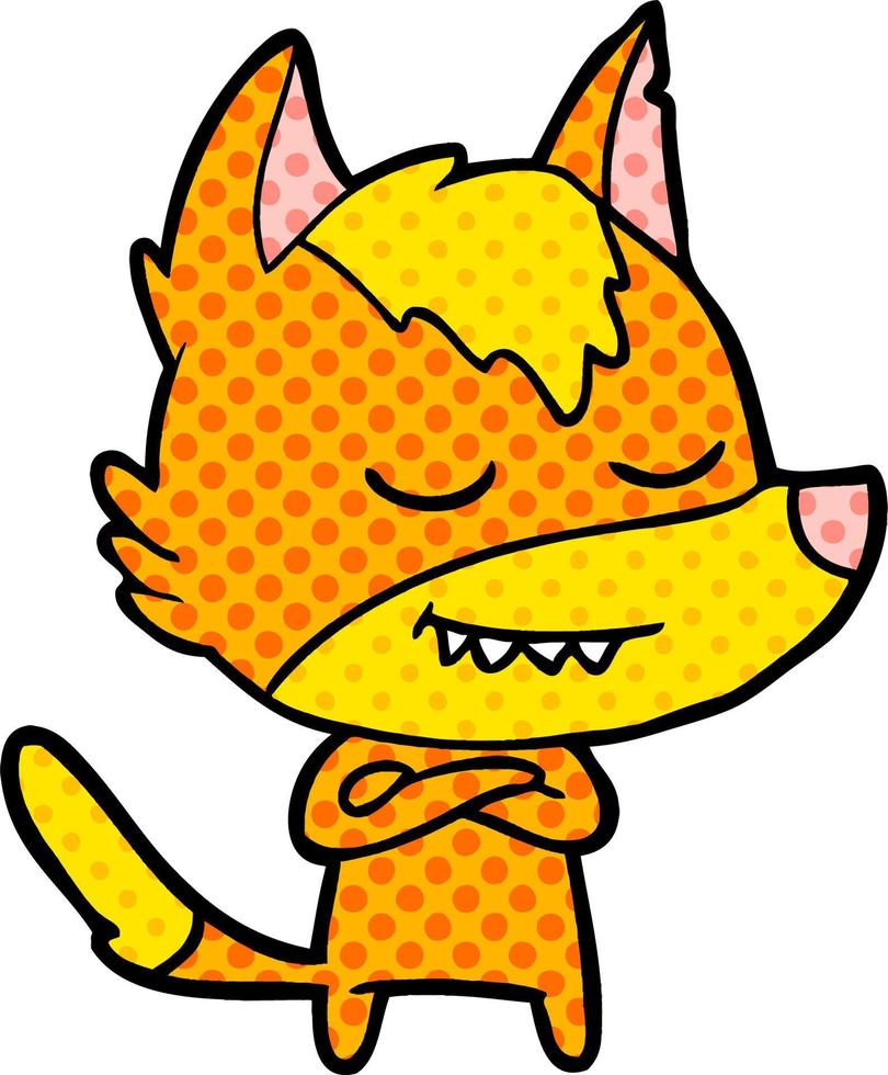 fox cartoon character vector
