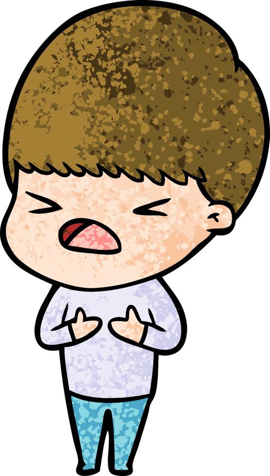 cartoon stressed man vector