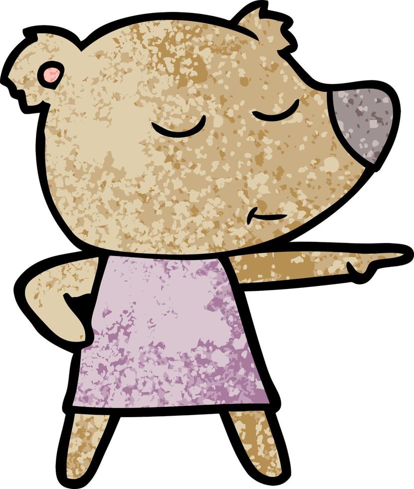 personaje de dibujos animados de oso vector