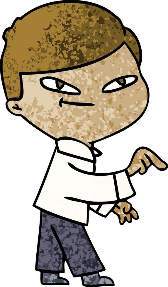 cartoon pointing man vector
