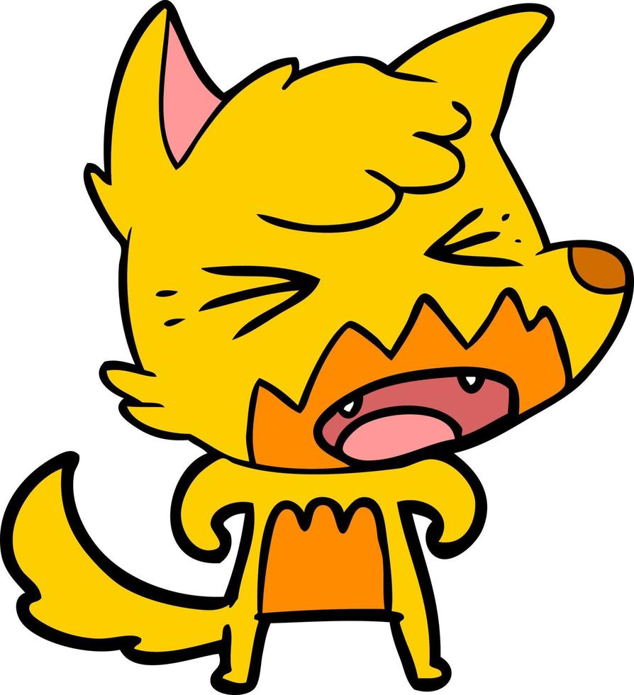 fox cartoon character vector