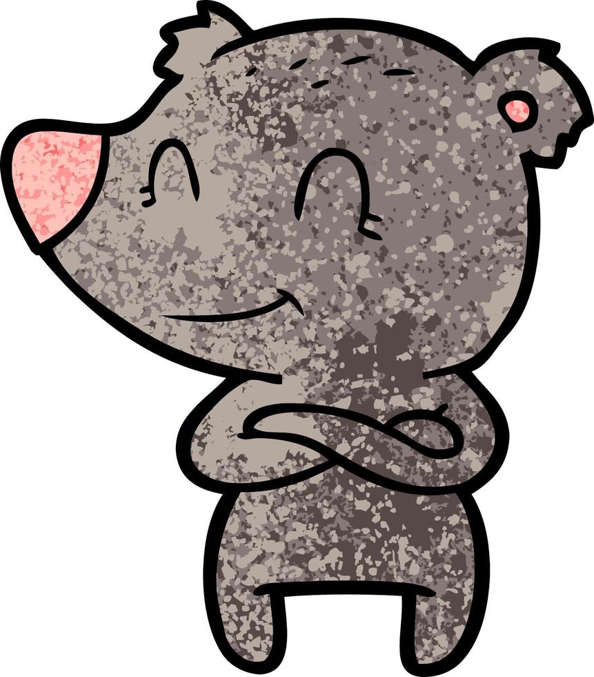 friendly bear cartoon vector