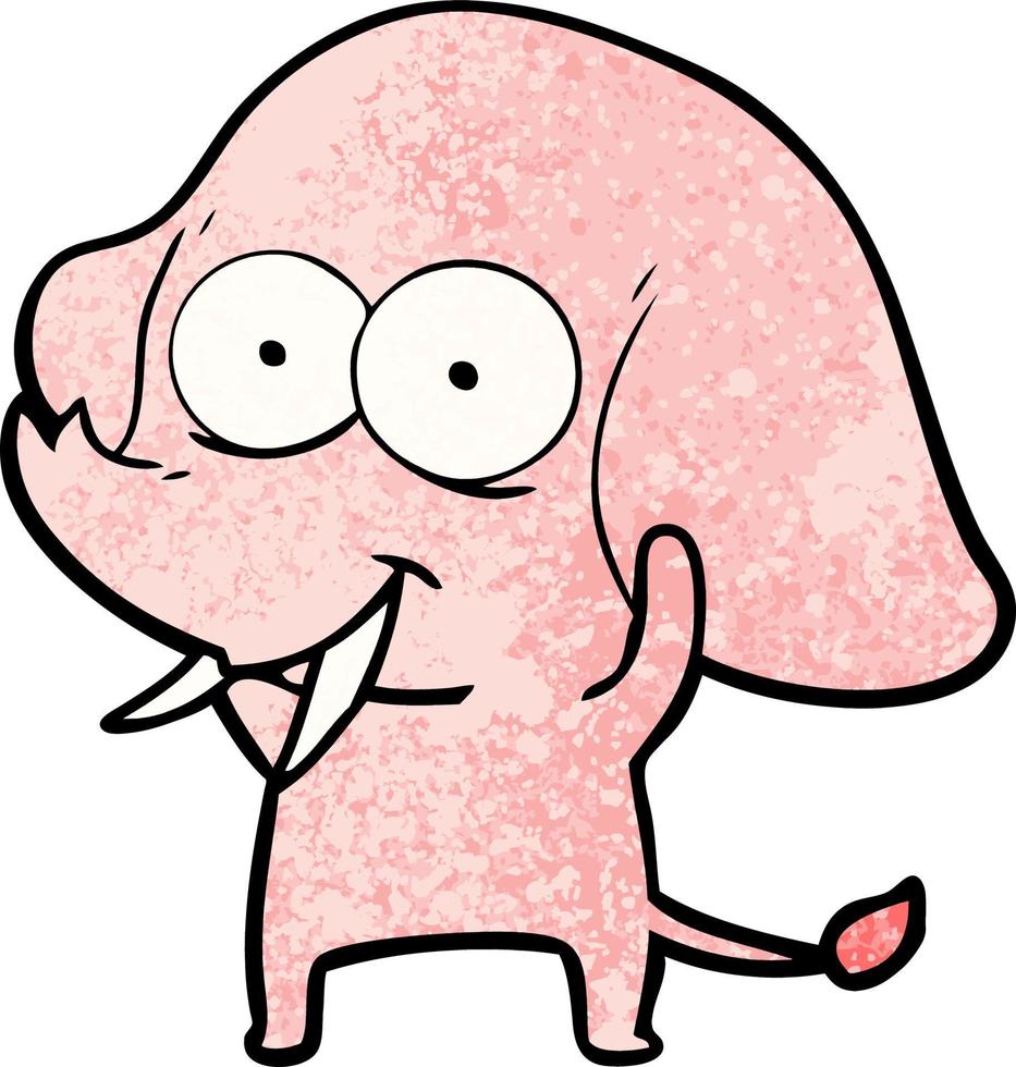happy cartoon elephant vector