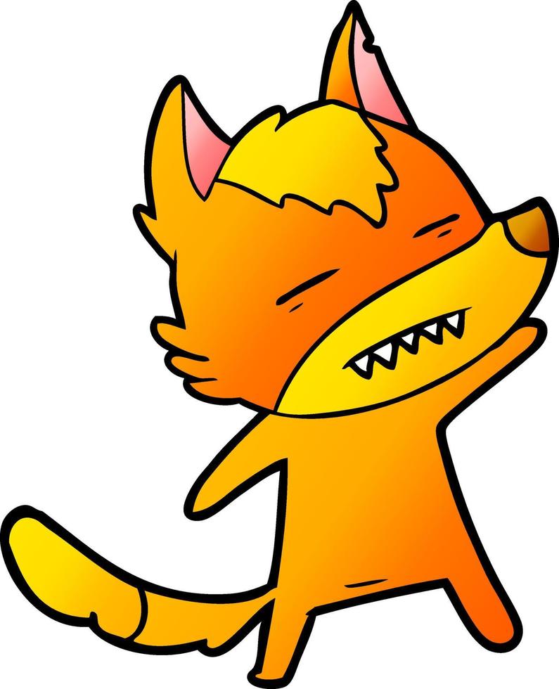 fox cartoon character vector