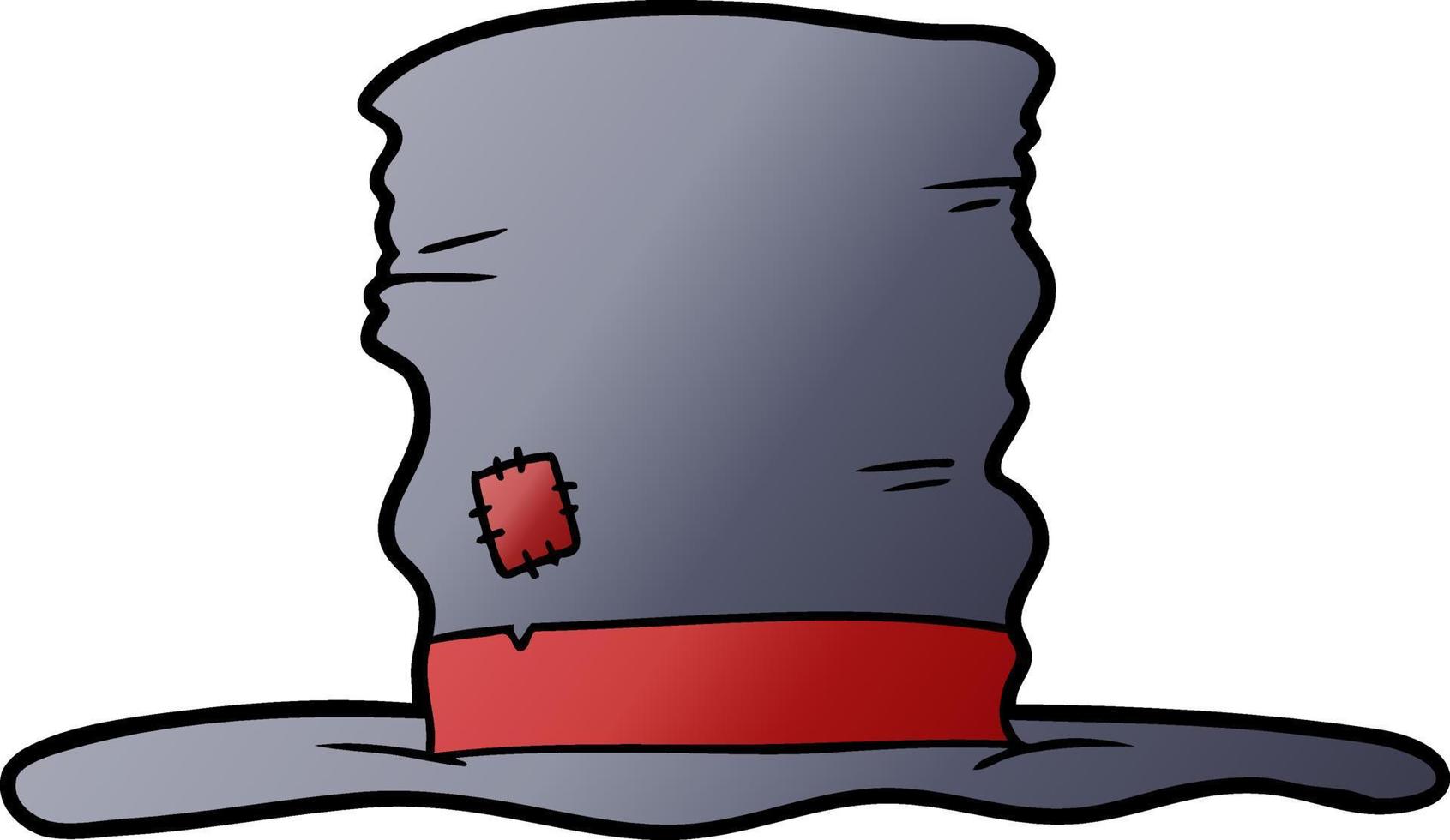 old top hat cartoon vector