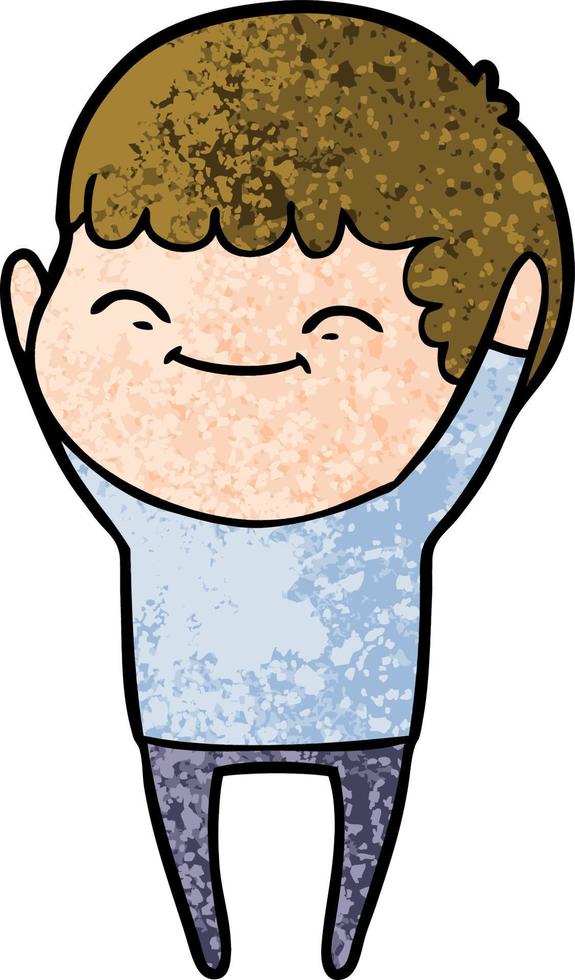 cartoon smiling boy vector