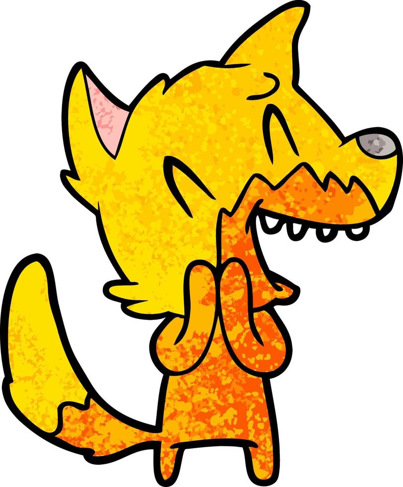 fox cartoon character vector