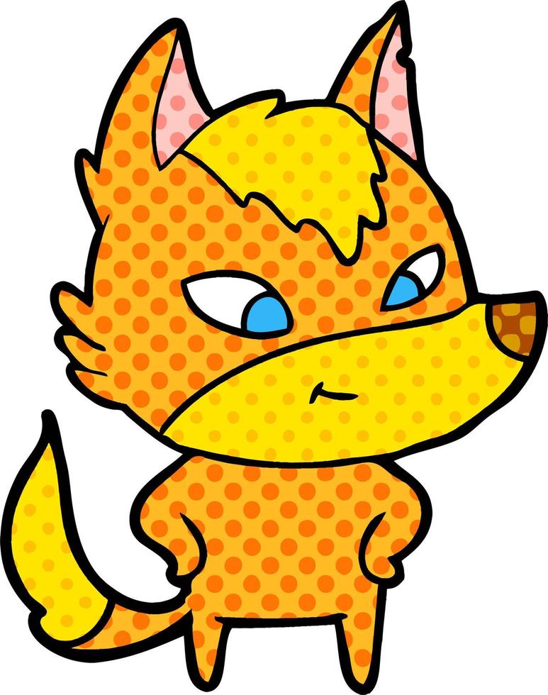 fox cartoon character vector