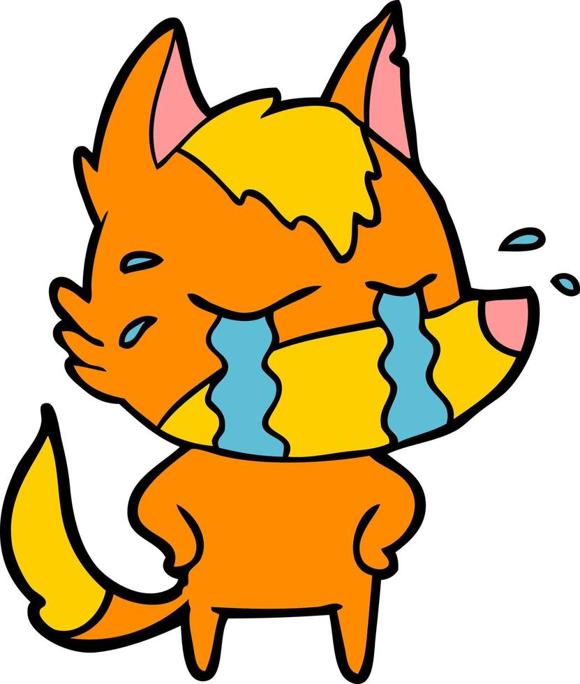 fox cartoon character vector