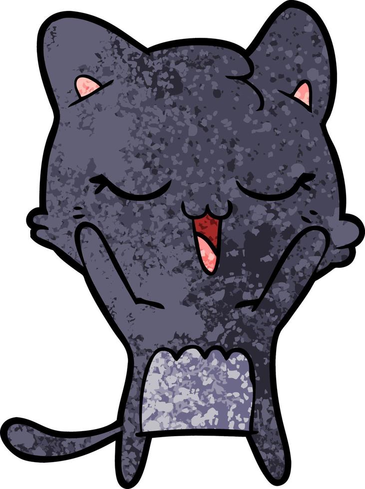 happy cartoon cat vector