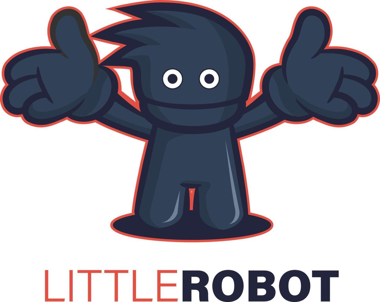 Cute cartoon robot vector. Robot mascot vector logo design.