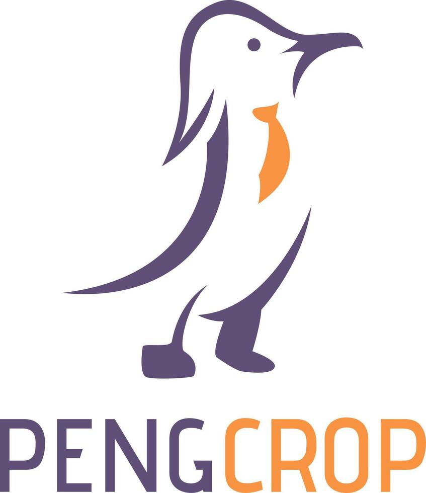 diseño de logotipo de vector de pingüino. diseño de vector de icono de pingüino. ilustración del logotipo del símbolo.