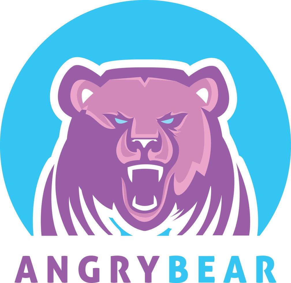 Bear mascot. Sport bear logo emblem. Bear character vector logo design.