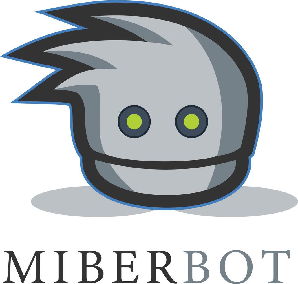 logotipo de robot, vector de tecnología futurista, logotipo de máquina robótica.