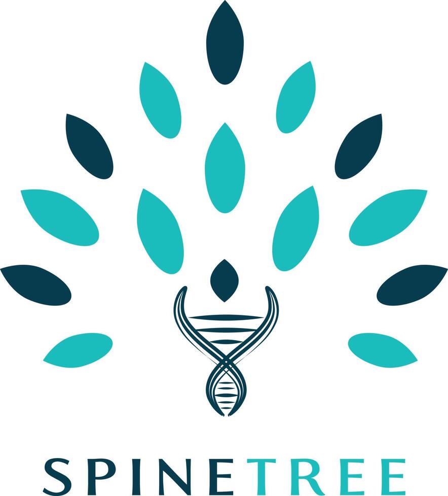 Human nature DNA and genetic logo design. Human tree creative concept logo design. vector