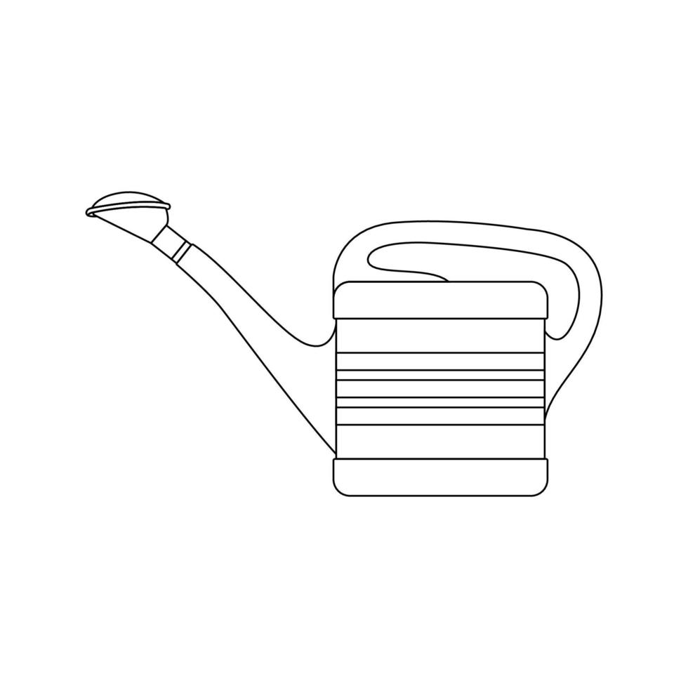 Watering Can Outline Icon Illustration on White Background vector