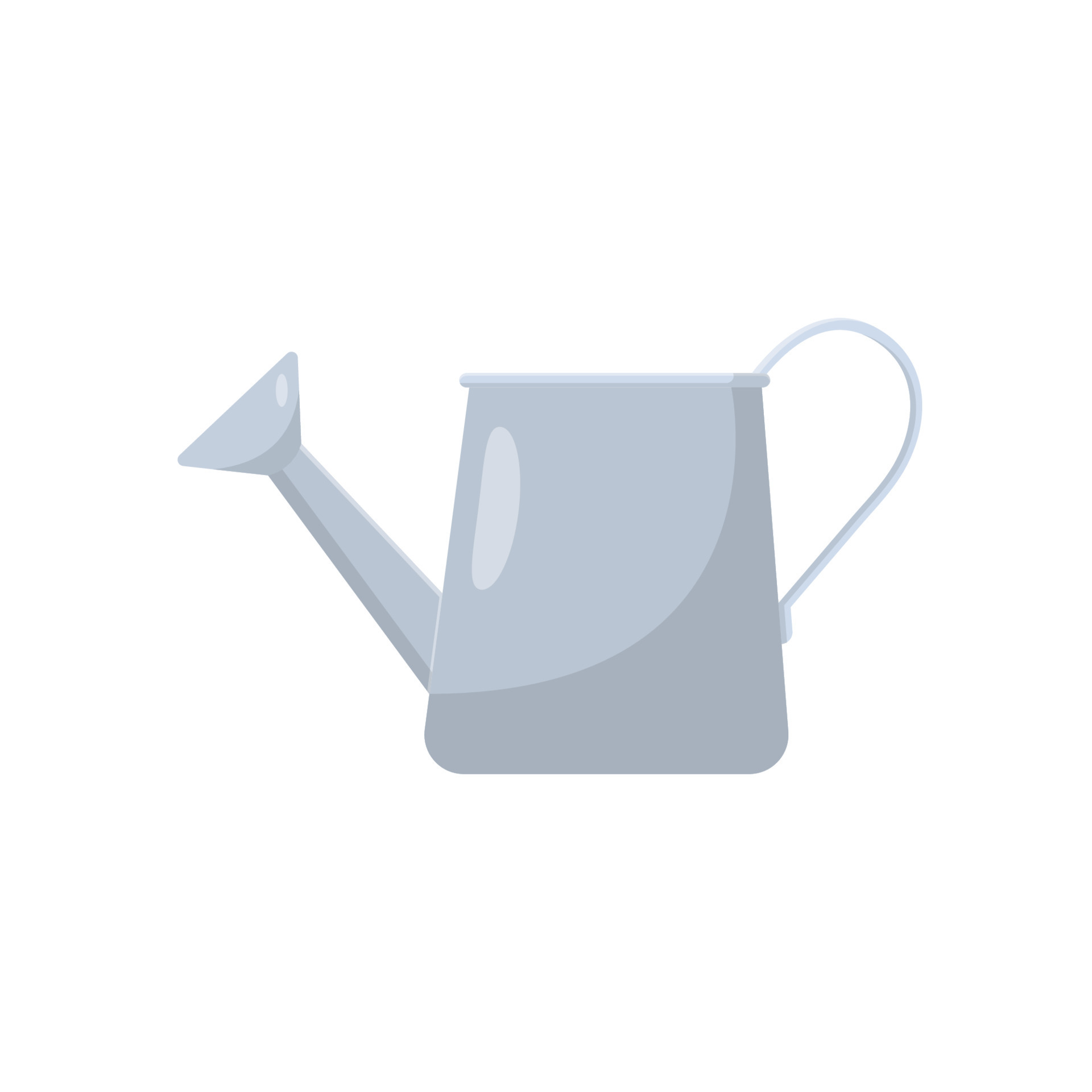 Watering Can Flat Illustration. Clean Icon Design Element on Isolated ...