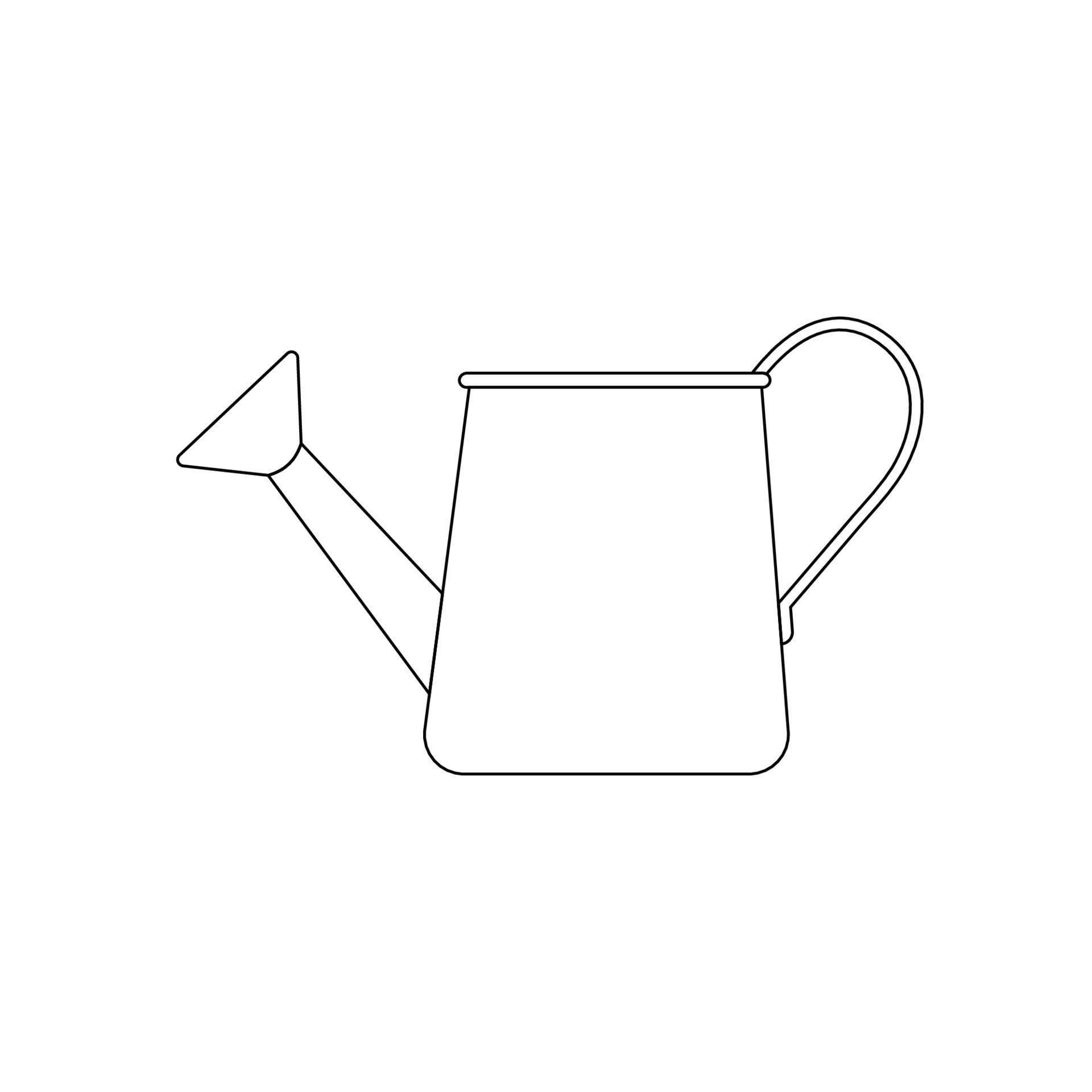Watering Can Outline Icon Illustration on White Background 12371068
