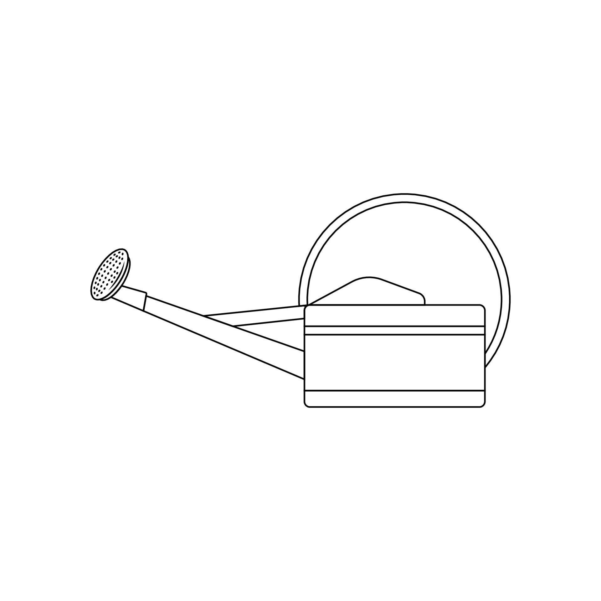 Watering Can Outline Icon Illustration on White Background 12371075