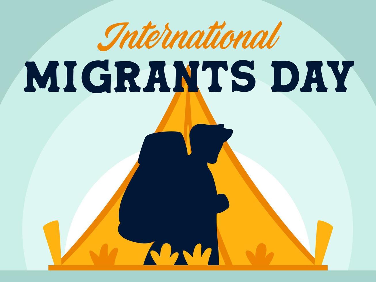 International Migrants Day. Refugee Concept vector