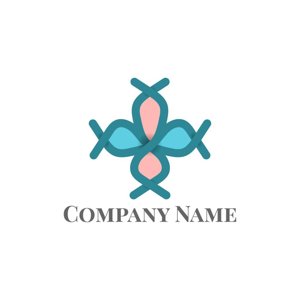 logo with abstract line concept vector