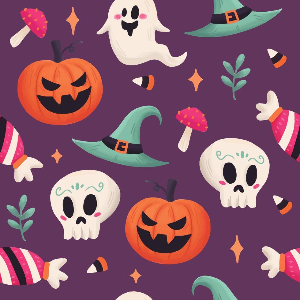 vector stock lindo halloween de patrones sin fisuras