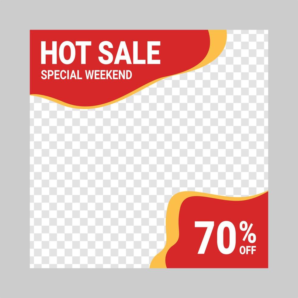 Social Media Post Background Design Templates, Banners, Flyers, Posters, Brochures, Abstract Illustration Designs With Red and Orange Wavy Ornament Shapes, Simple and Unique Vectors