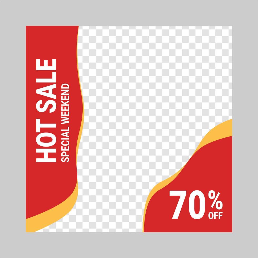 Social Media Post Background Design Templates, Banners, Flyers, Posters, Brochures, Abstract Illustration Designs With Red and Orange Wavy Ornament Shapes, Simple and Unique Vectors
