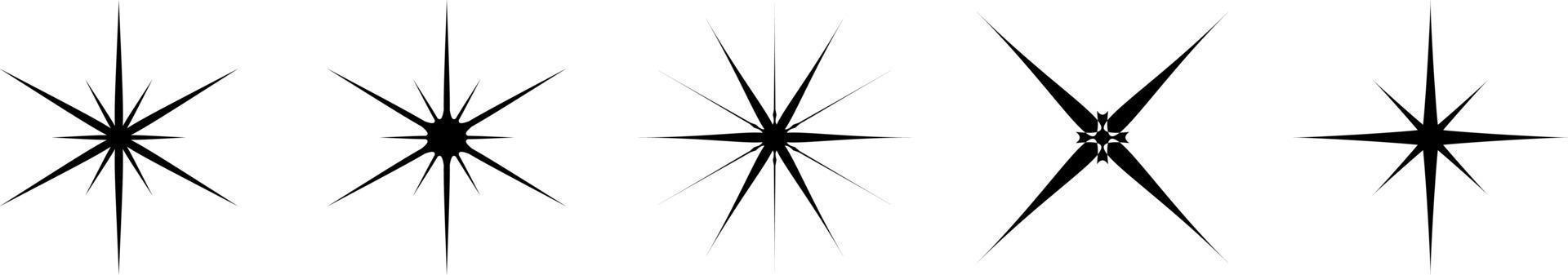 Sparkle star icon collection design element 12371653 Vector Art at Vecteezy