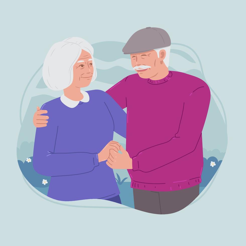 Grandparents Couple Character vector